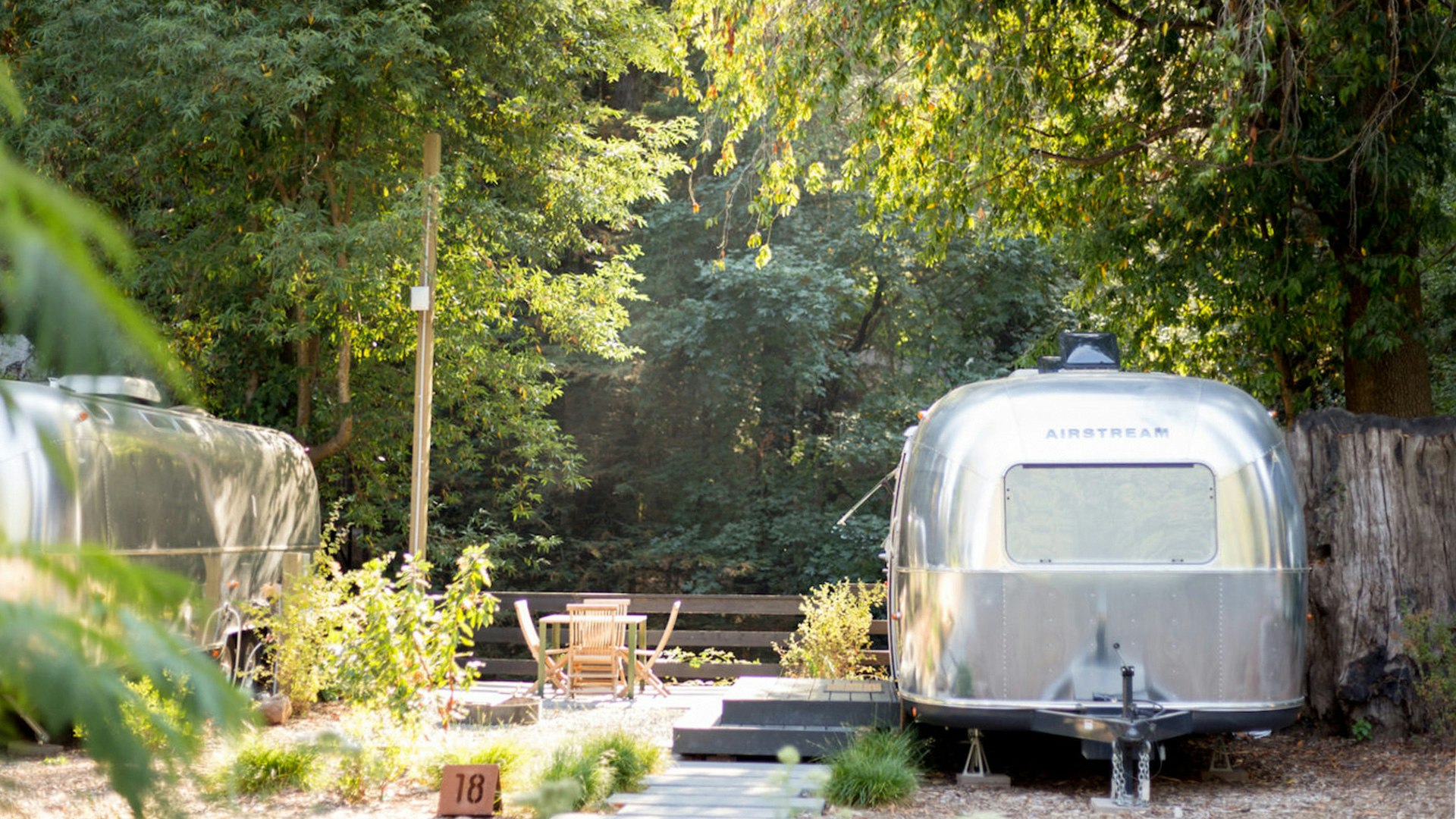 Airstream Autocamp Campsite Setup and Deck